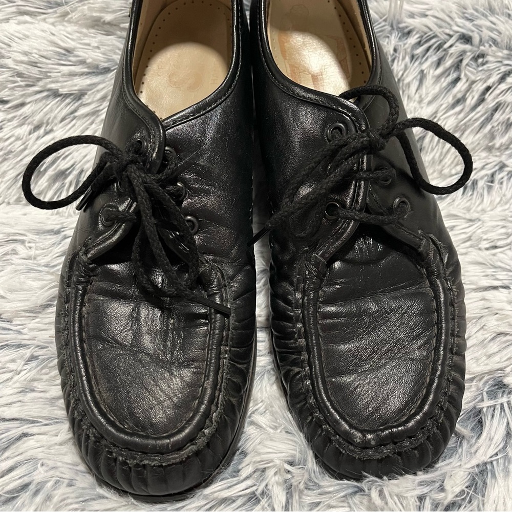 SAS Women's Black Leather Oxfords - Comfort Shoes - Size 8.5 - Picture 2 of 16